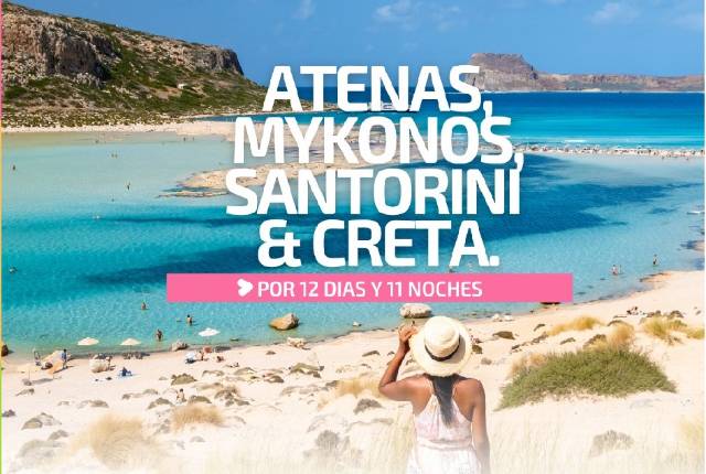 Atenas, Mykonos, Santorini & Creta