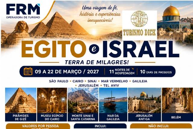 Egipto & Israel -  salida grupal 09 marzo 27 - desde Sao Paulo